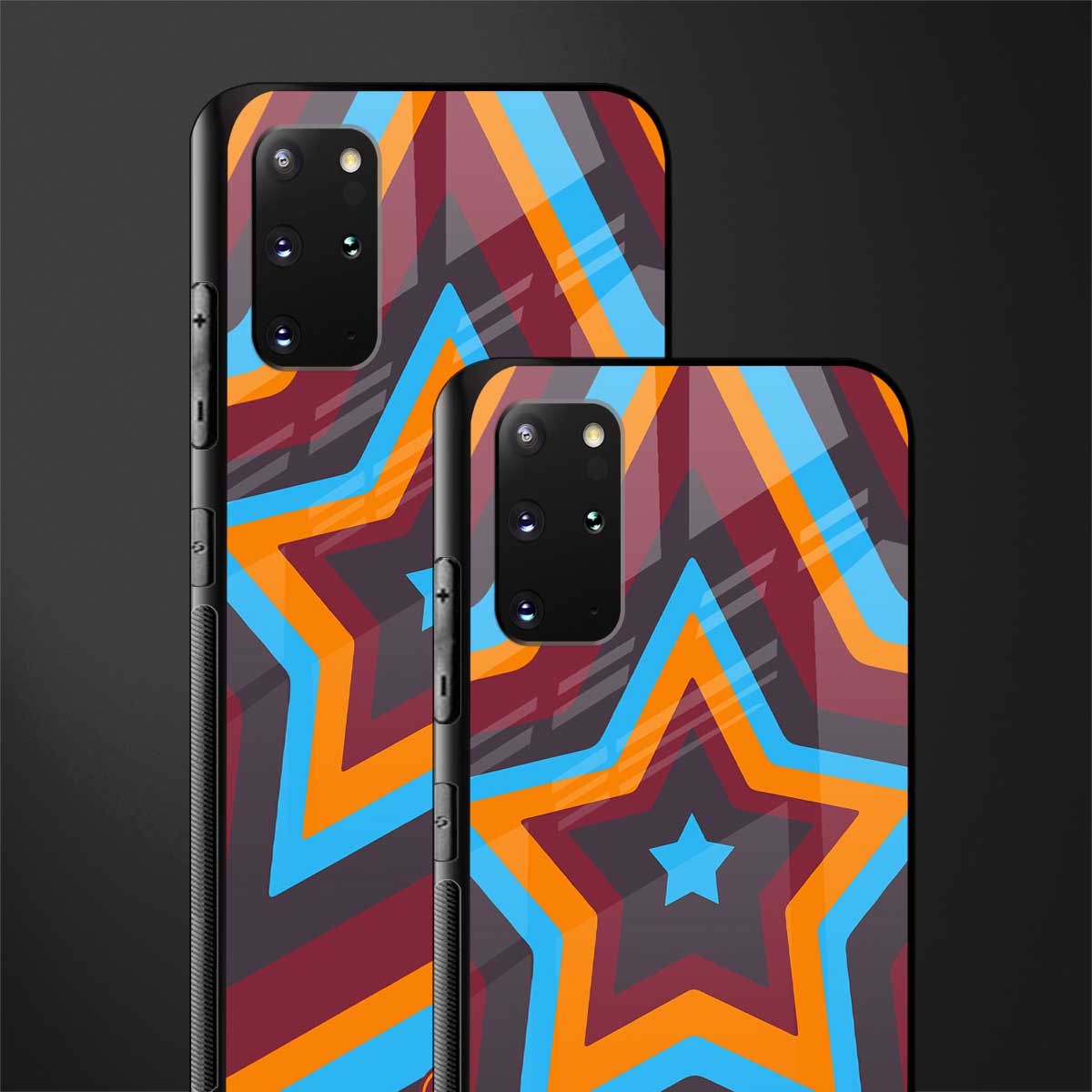 y2k red blue stars glass case for samsung galaxy s20 plus image-2