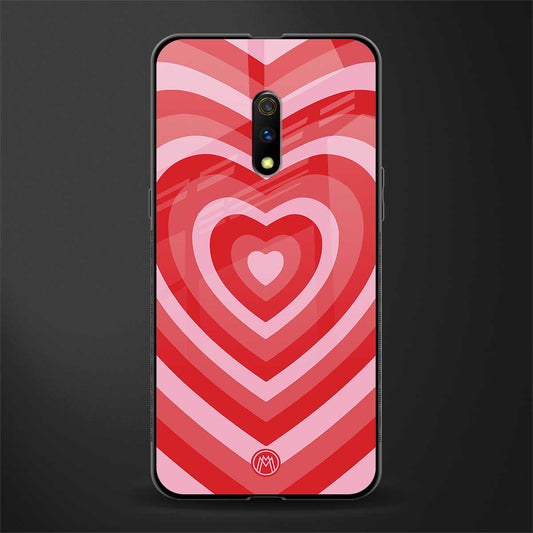 y2k red hearts aesthetic glass case for realme x image