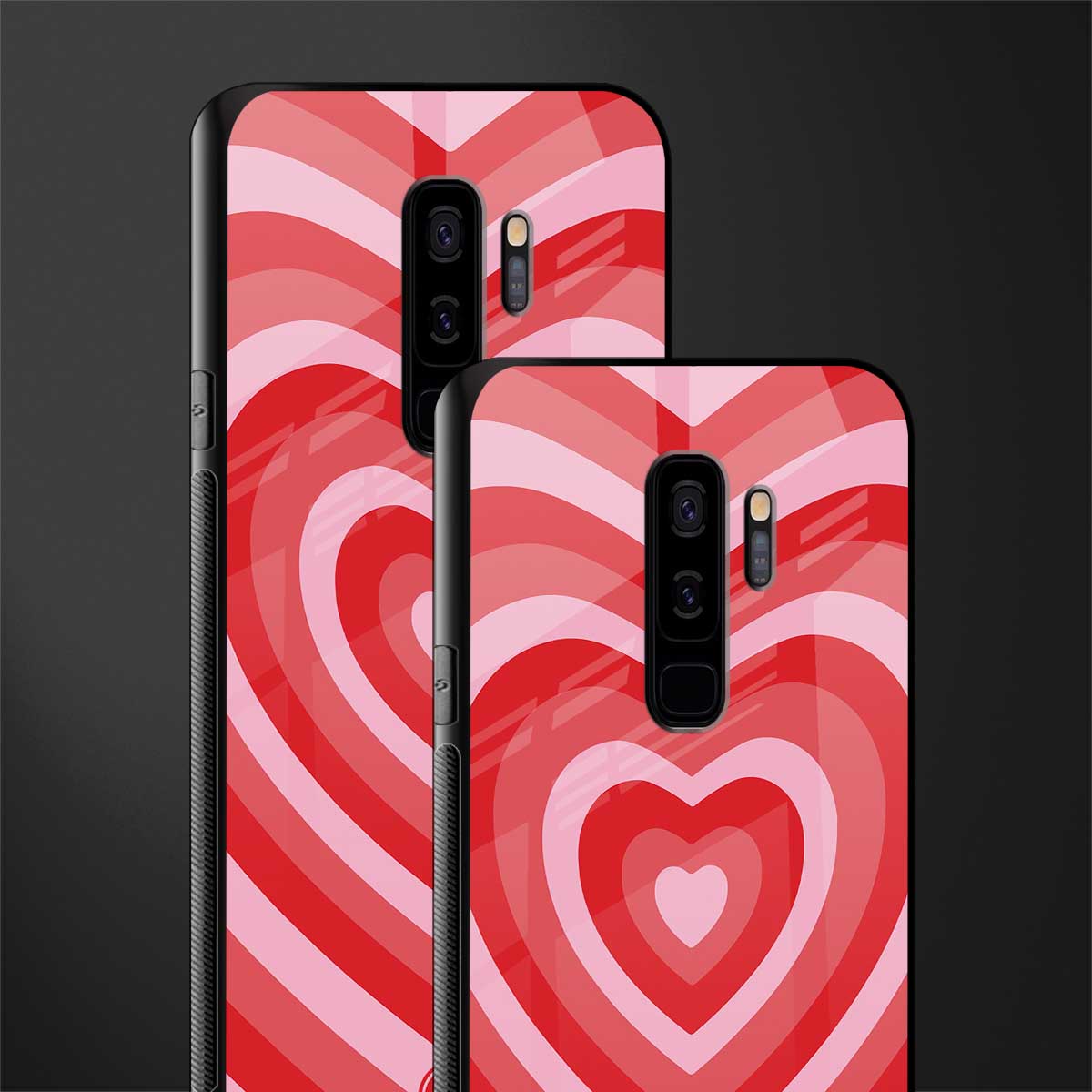 y2k red hearts aesthetic glass case for samsung galaxy s9 plus image-2