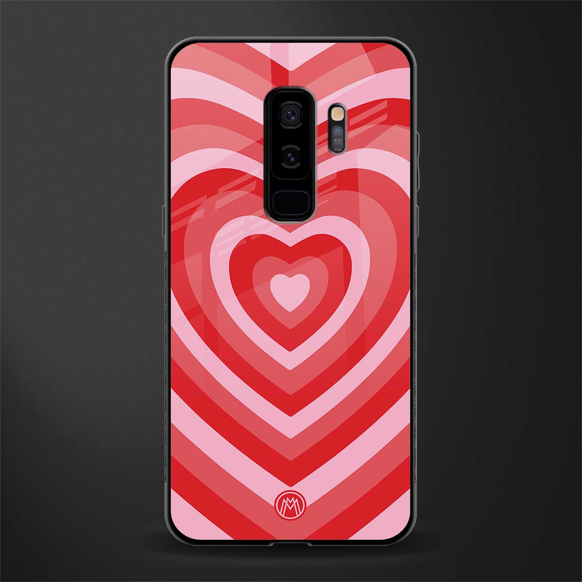 y2k red hearts aesthetic glass case for samsung galaxy s9 plus image
