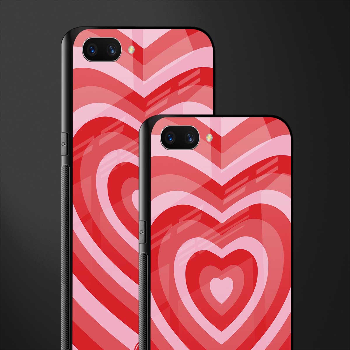 y2k red hearts aesthetic glass case for realme c1 image-2