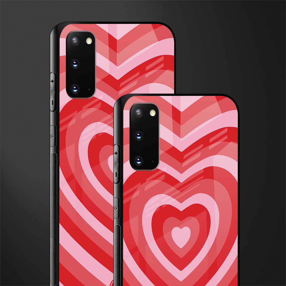 y2k red hearts aesthetic glass case for samsung galaxy s20 image-2