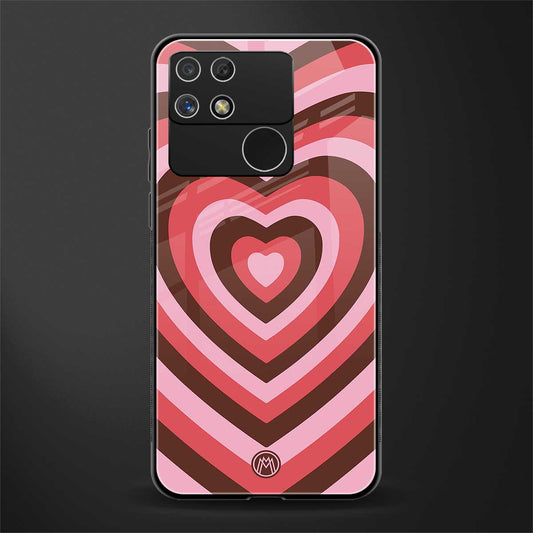 y2k red pink brown hearts aesthetic back phone cover | glass case for realme narzo 50a
