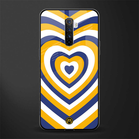 y2k yellow blue hearts aesthetic glass case for realme x2 pro image