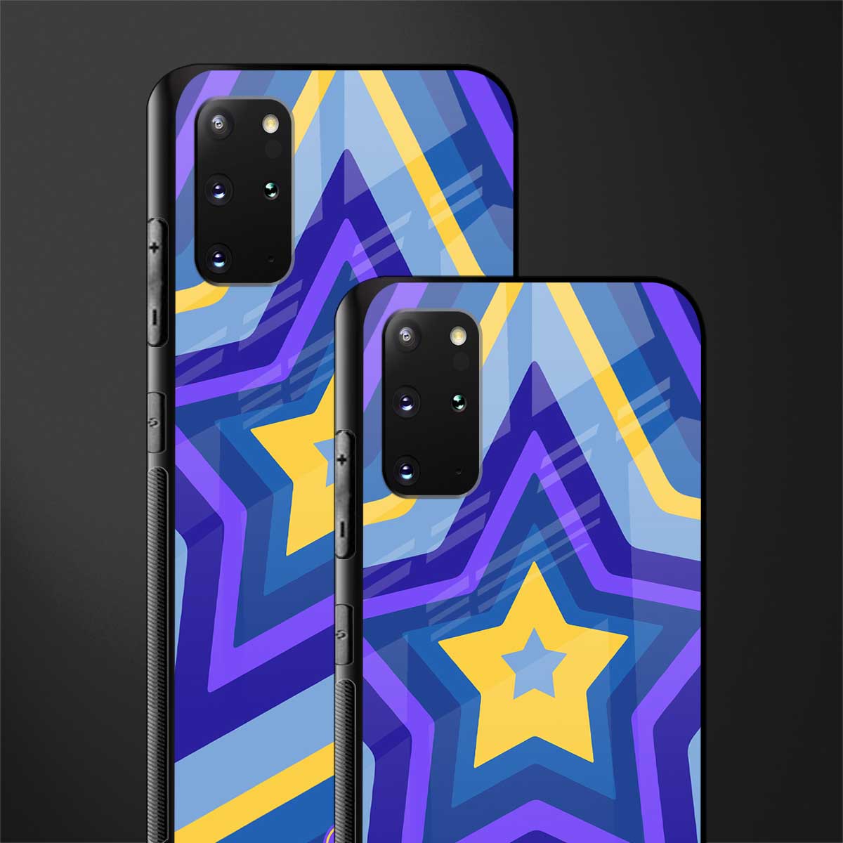 y2k yellow blue stars glass case for samsung galaxy s20 plus image-2