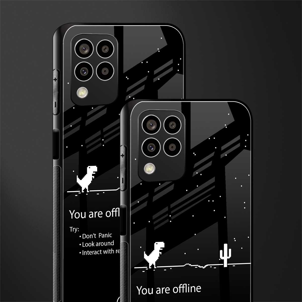 you are offline back phone cover | glass case for samsung galaxy m33 5g