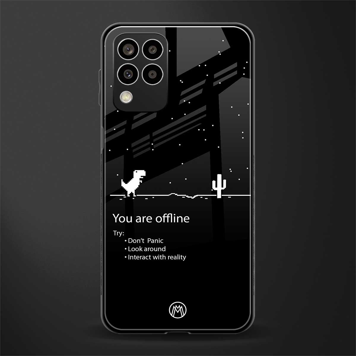 you are offline back phone cover | glass case for samsung galaxy m33 5g