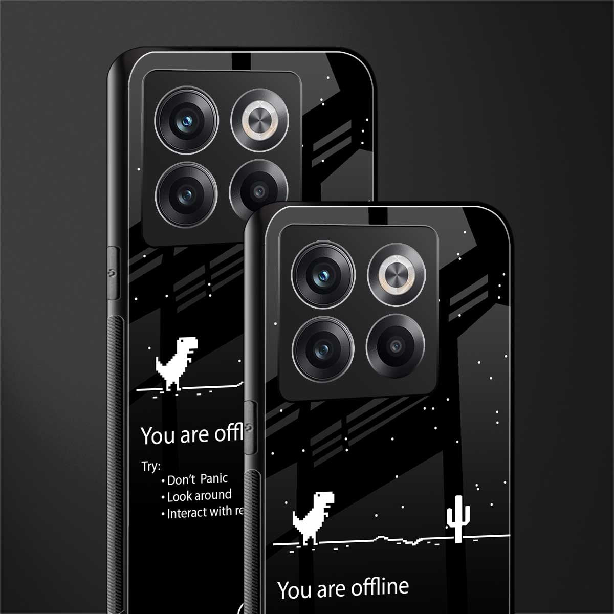 you are offline back phone cover | glass case for oneplus 10t