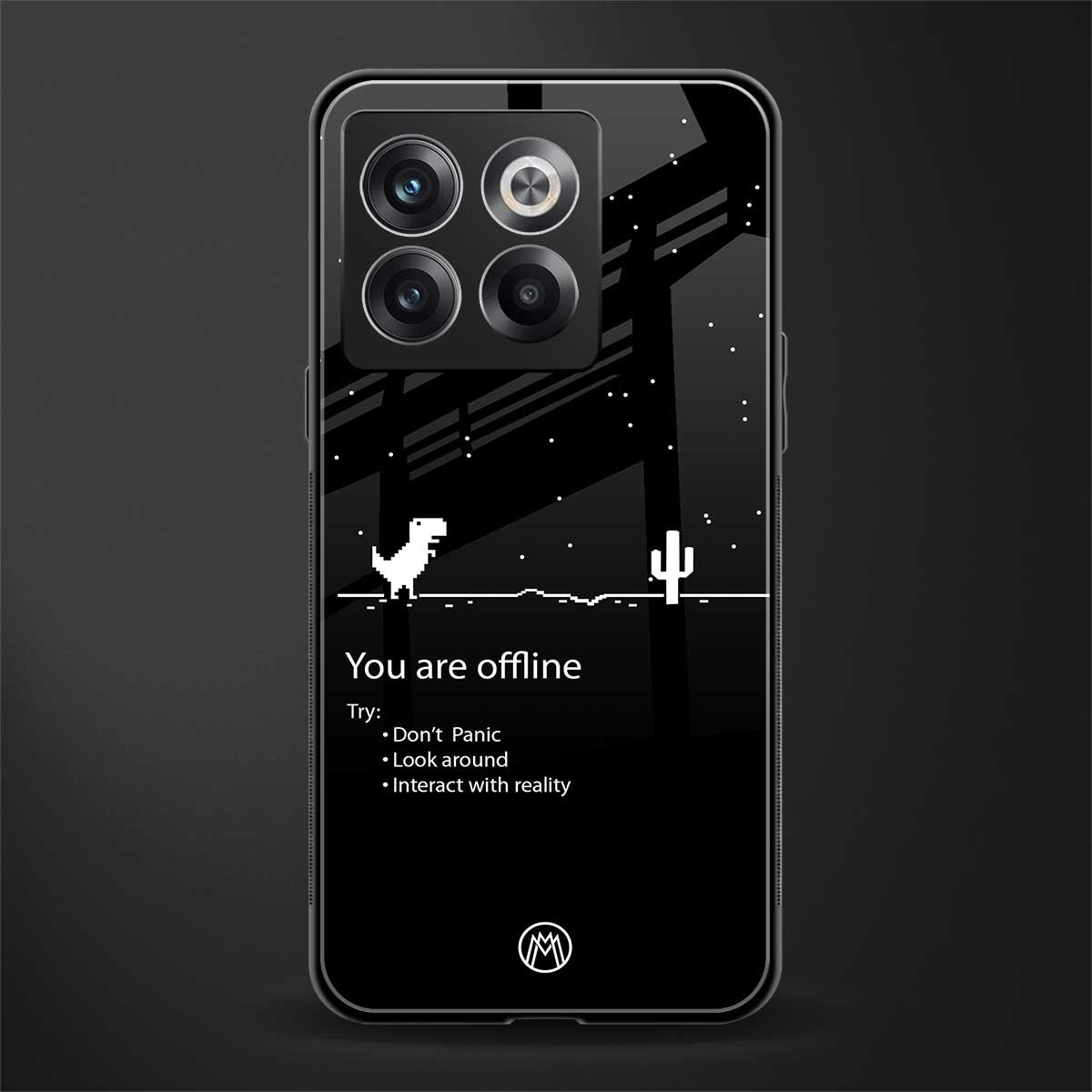 you are offline back phone cover | glass case for oneplus 10t