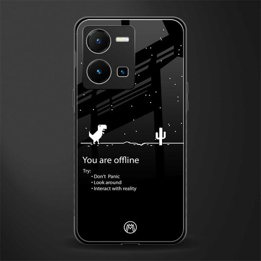 you are offline back phone cover | glass case for vivo y35 4g