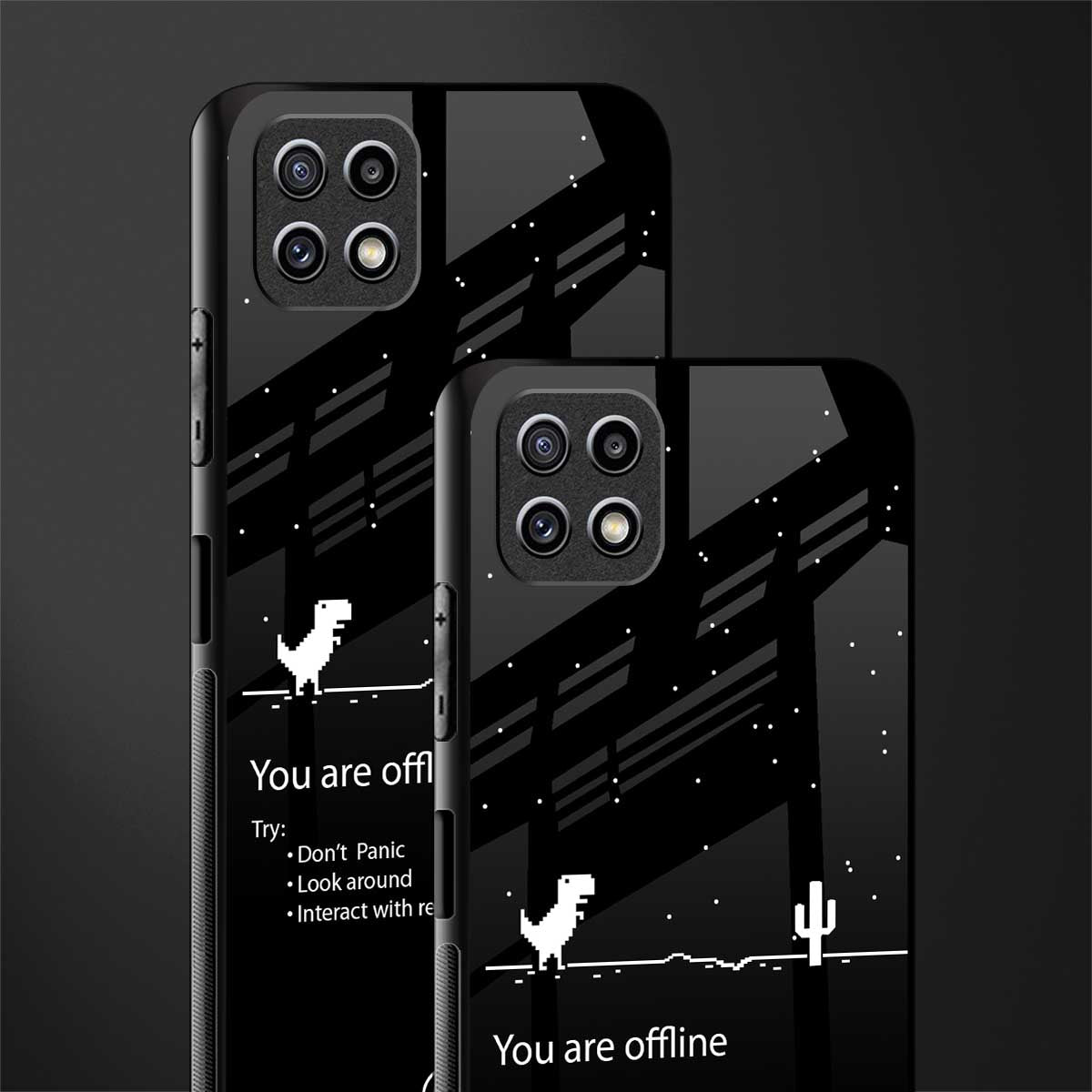 you are offline back phone cover | glass case for samsung galaxy f42