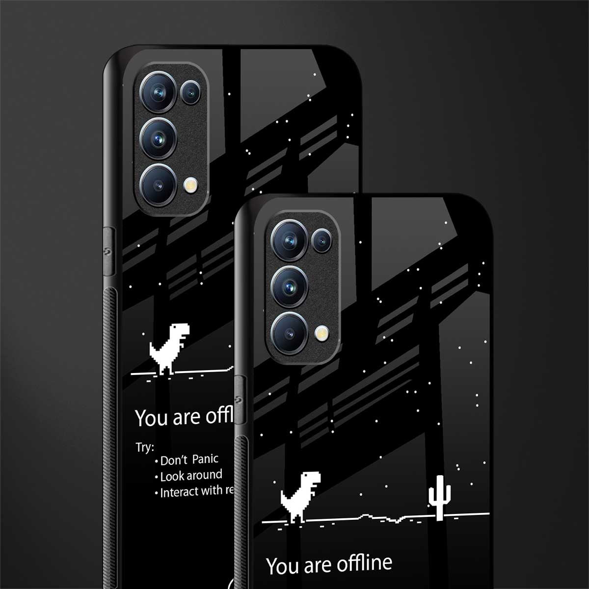 you are offline back phone cover | glass case for oppo reno 5