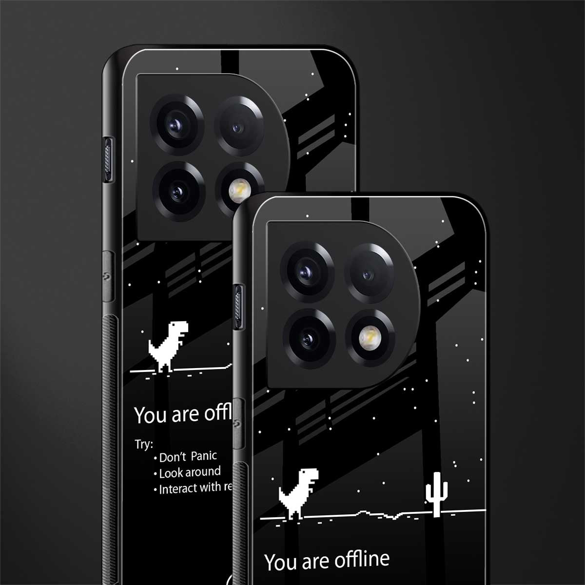 you are offline back phone cover | glass case for oneplus 11