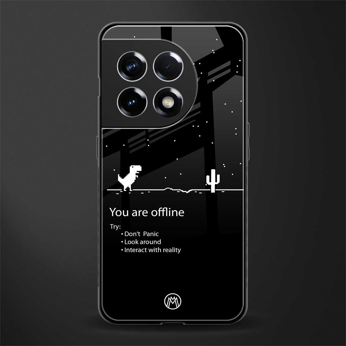 you are offline back phone cover | glass case for oneplus 11r