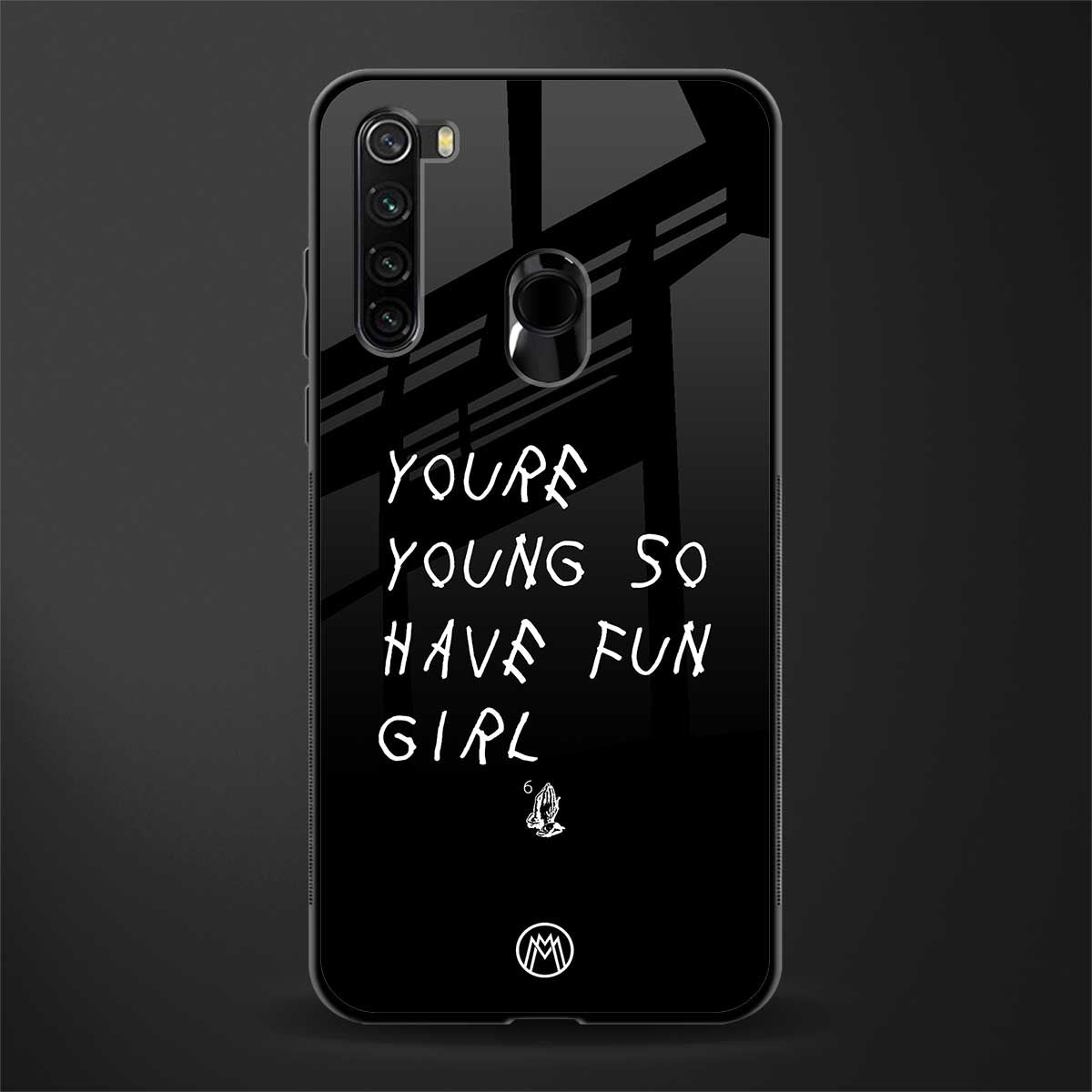 you are young glass case for redmi note 8 image