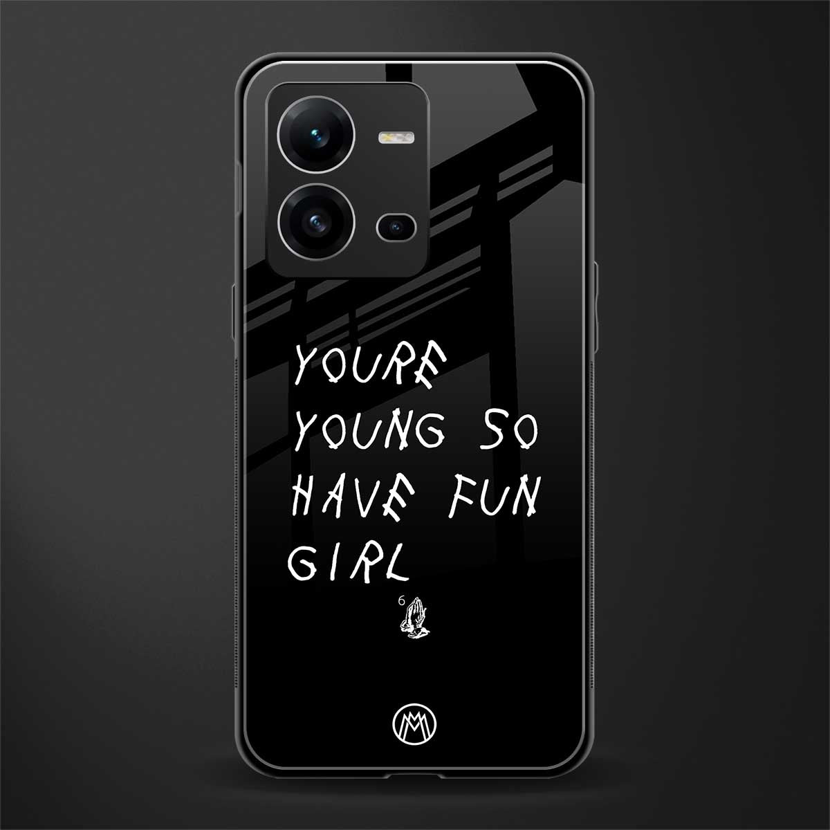 you are young back phone cover | glass case for vivo v25-5g