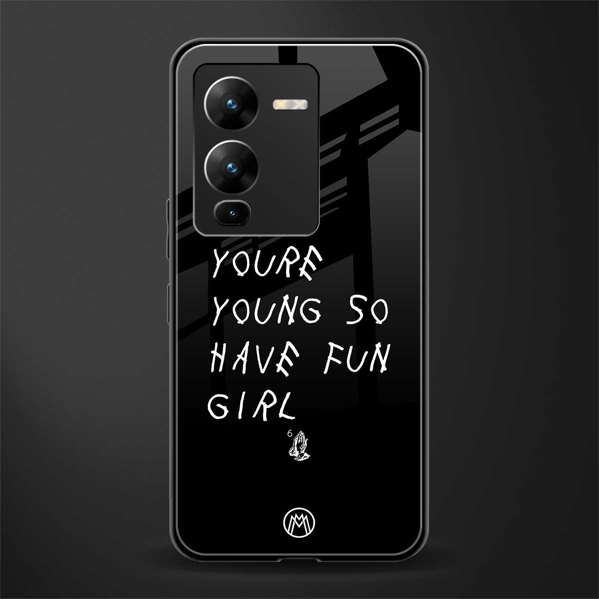 you are young back phone cover | glass case for vivo v25 pro 5g