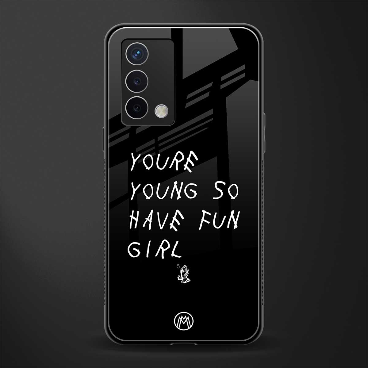 you are young back phone cover | glass case for oppo a74 4g