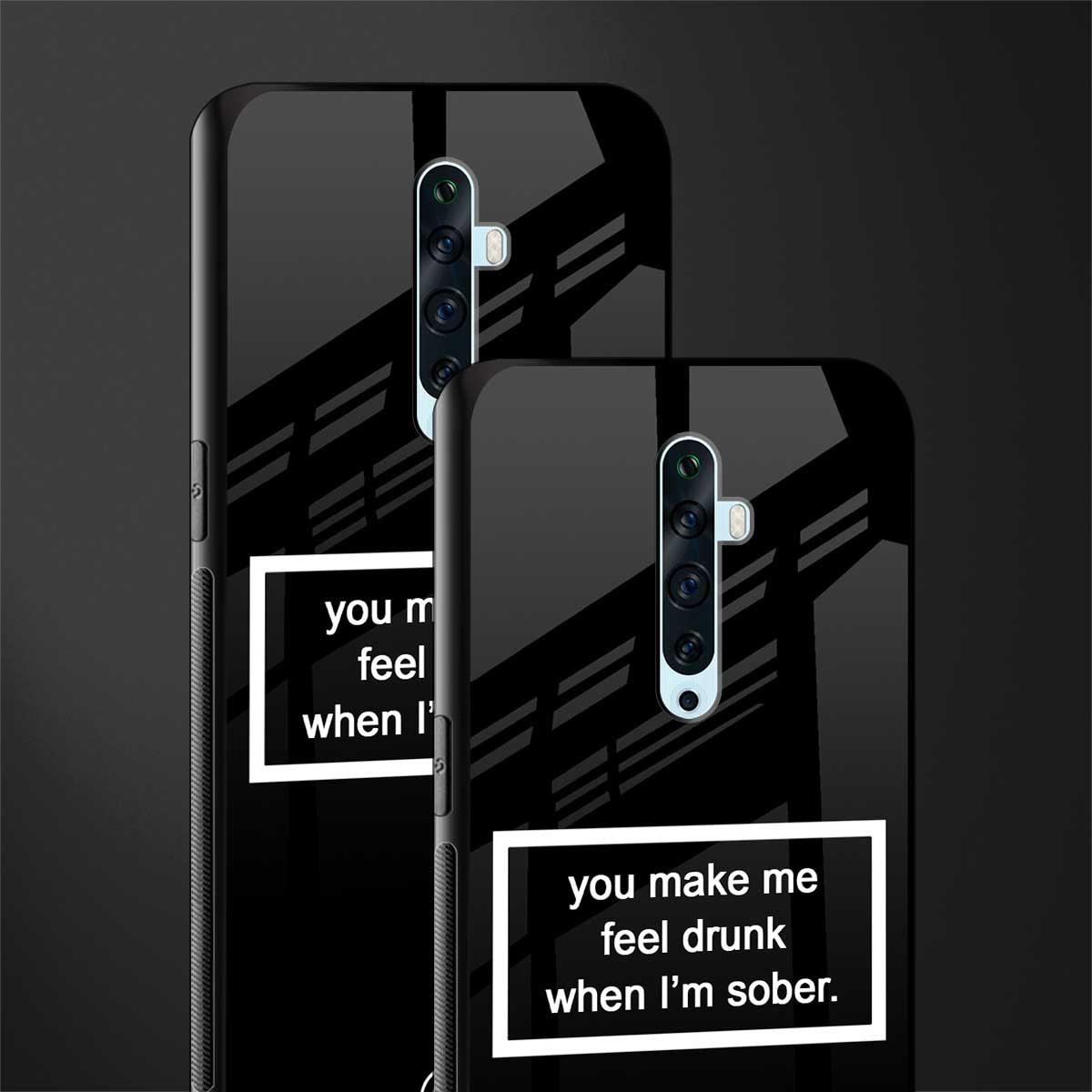 you make me feel drunk black edition glass case for oppo reno 2f image-2