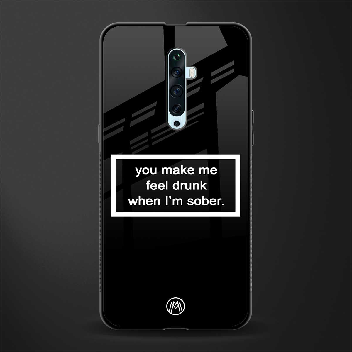 you make me feel drunk black edition glass case for oppo reno 2f image