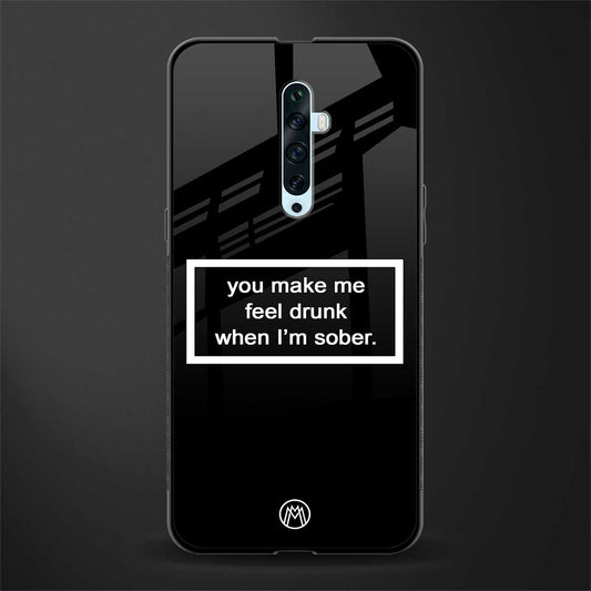 you make me feel drunk black edition glass case for oppo reno 2f image