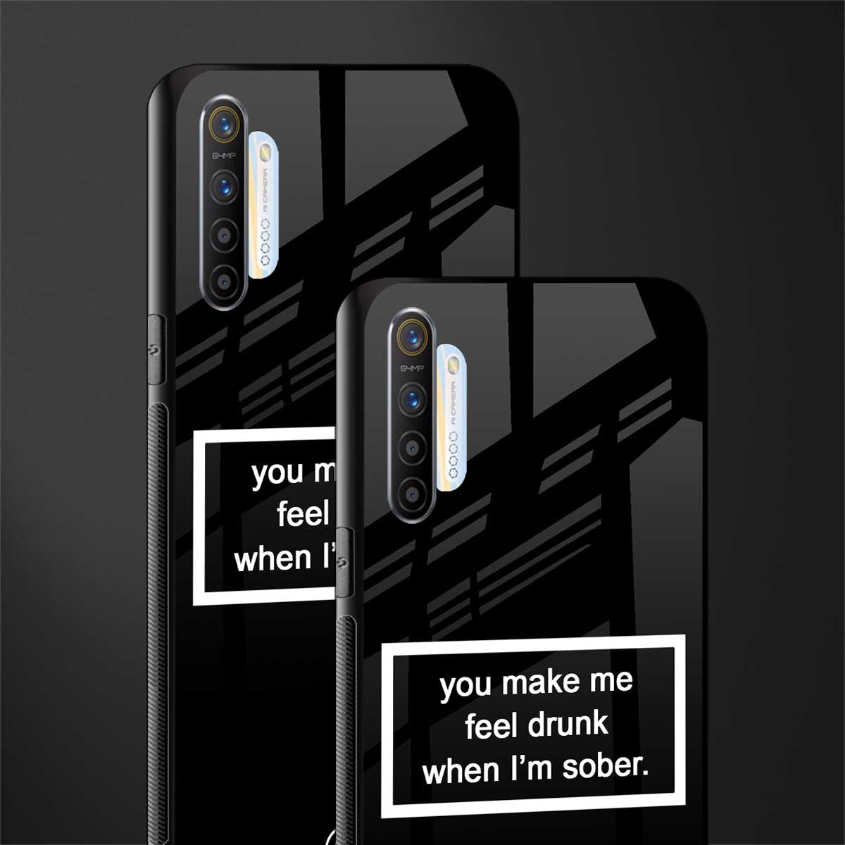 you make me feel drunk black edition glass case for realme x2 image-2