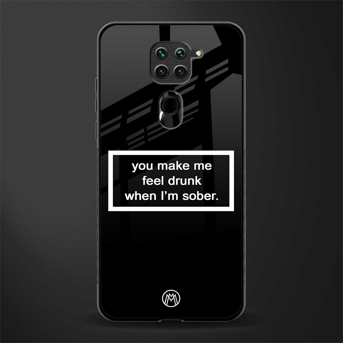 you make me feel drunk black edition glass case for redmi note 9 image