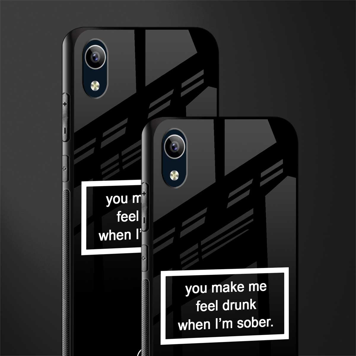 you make me feel drunk black edition glass case for vivo y1s without fingerprint image-2