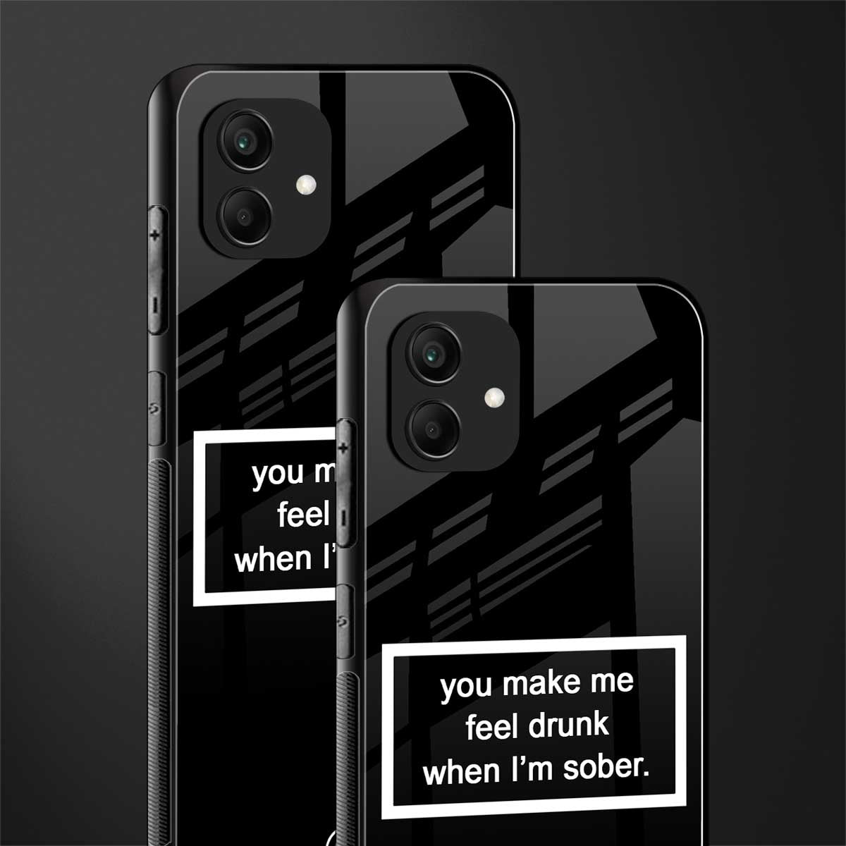 you make me feel drunk black edition back phone cover | glass case for samsung galaxy a04