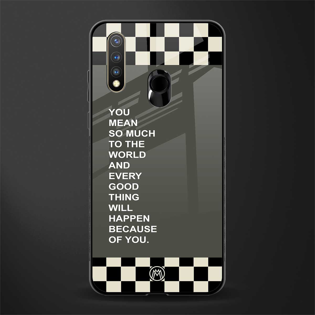you mean so much to the world glass case for vivo u20 image