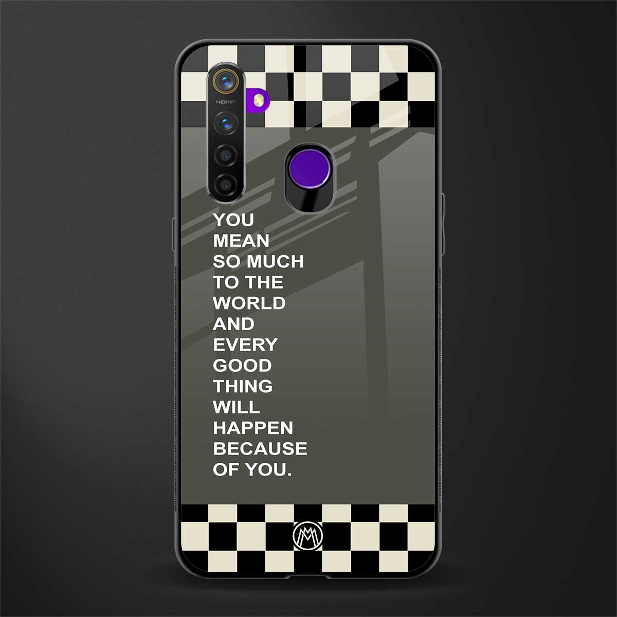 you mean so much to the world glass case for realme 5s image