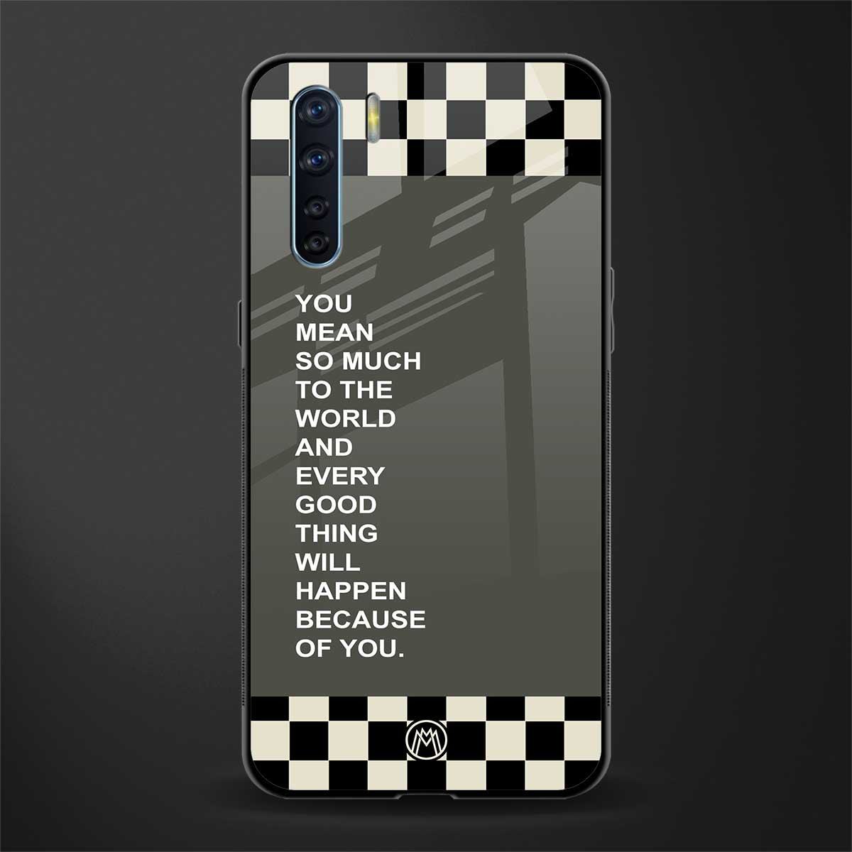 you mean so much to the world glass case for oppo f15 image