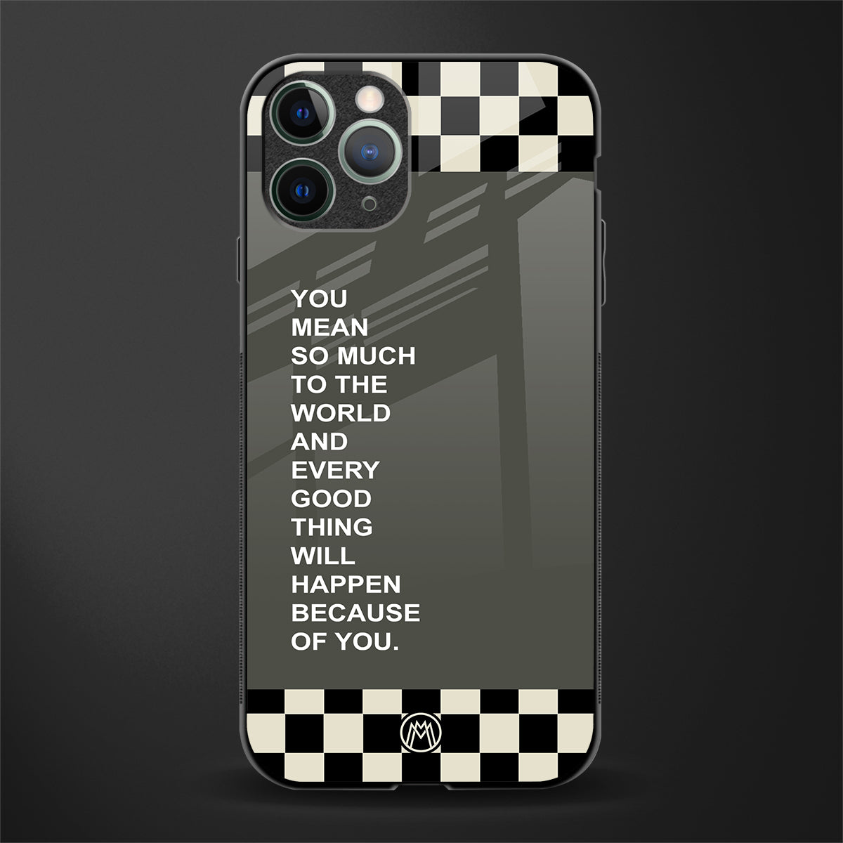 you mean so much to the world glass case for iphone 11 pro image