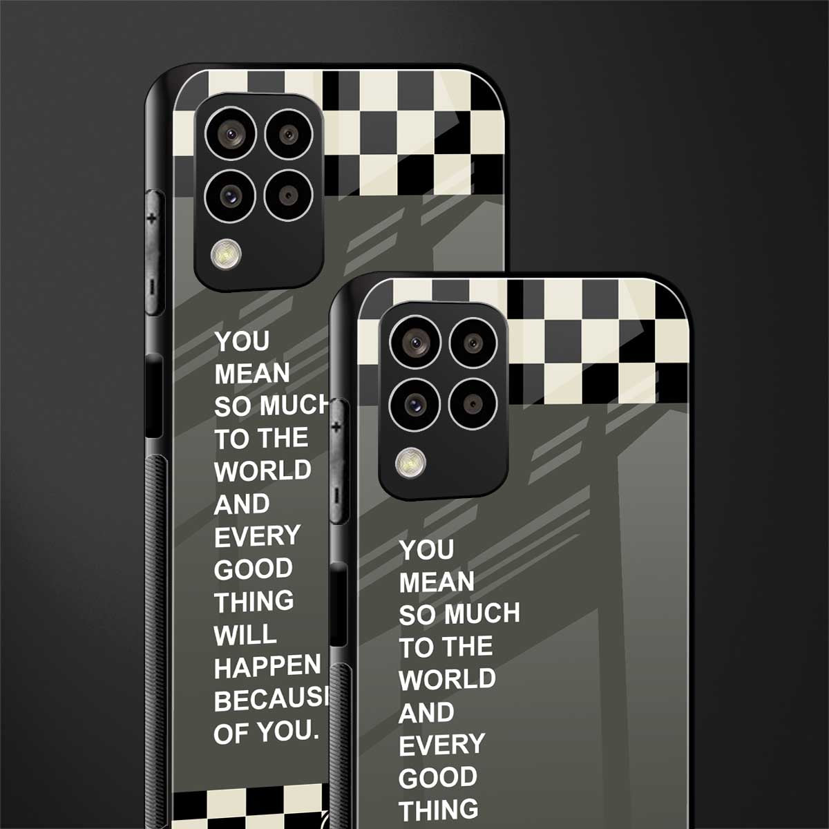 you mean so much to the world back phone cover | glass case for samsung galaxy m33 5g