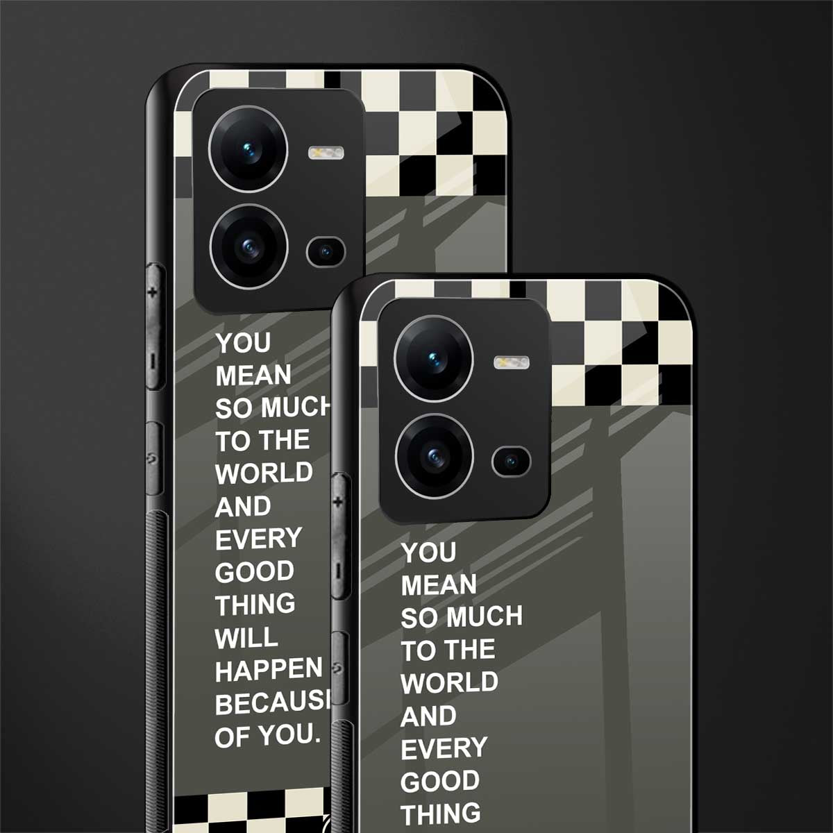 you mean so much to the world back phone cover | glass case for vivo v25-5g