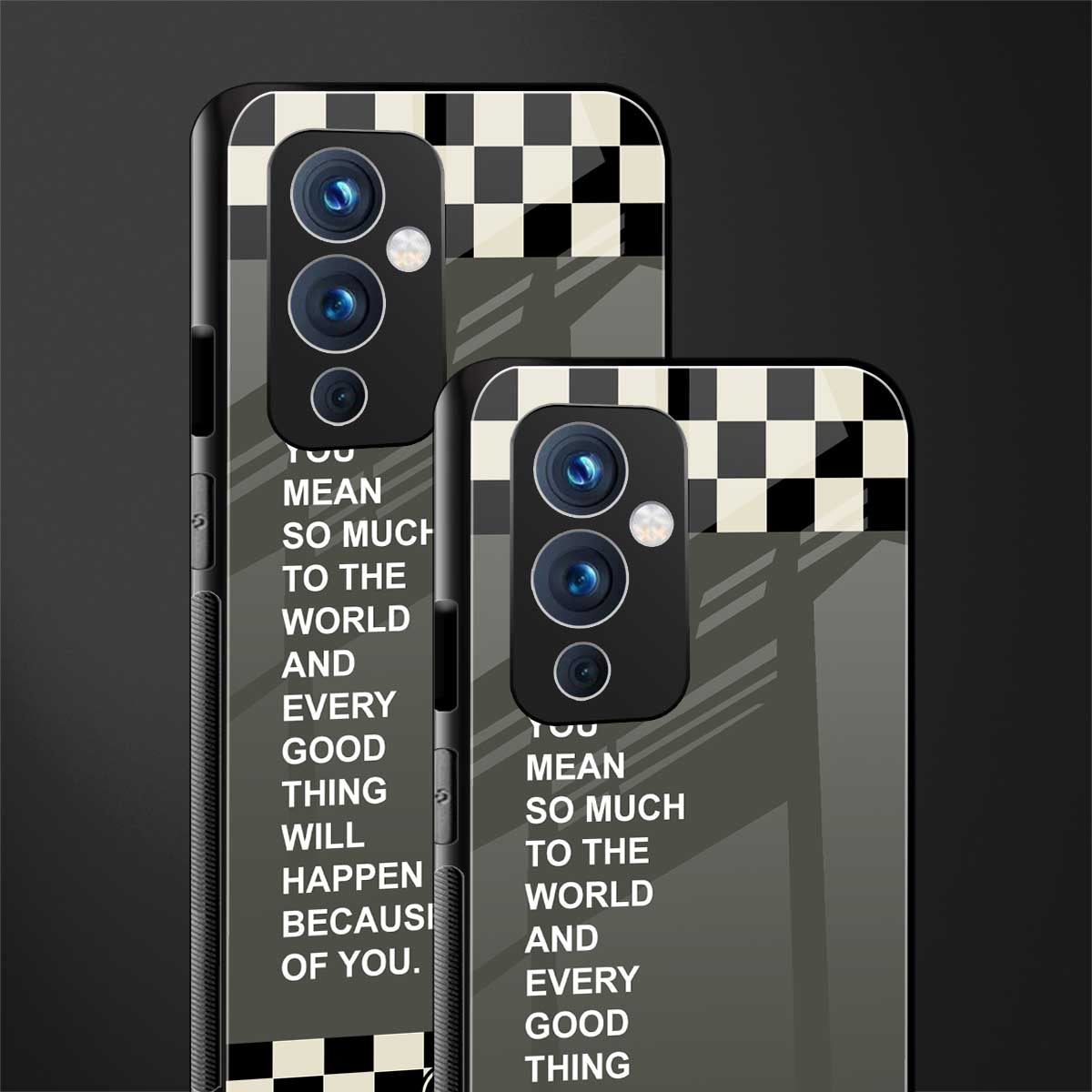 you mean so much to the world back phone cover | glass case for oneplus 9