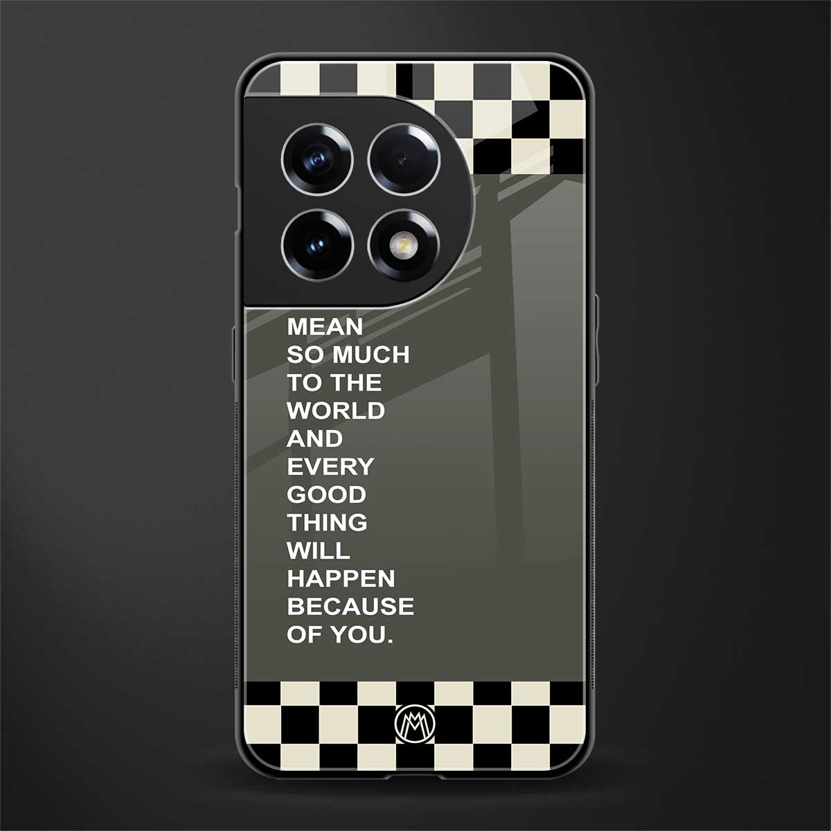 you mean so much to the world back phone cover | glass case for oneplus 11r