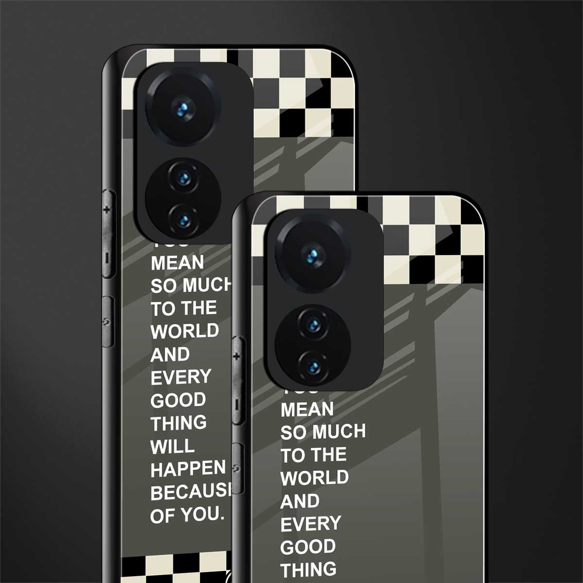 you mean so much to the world back phone cover | glass case for vivo t1 44w 4g