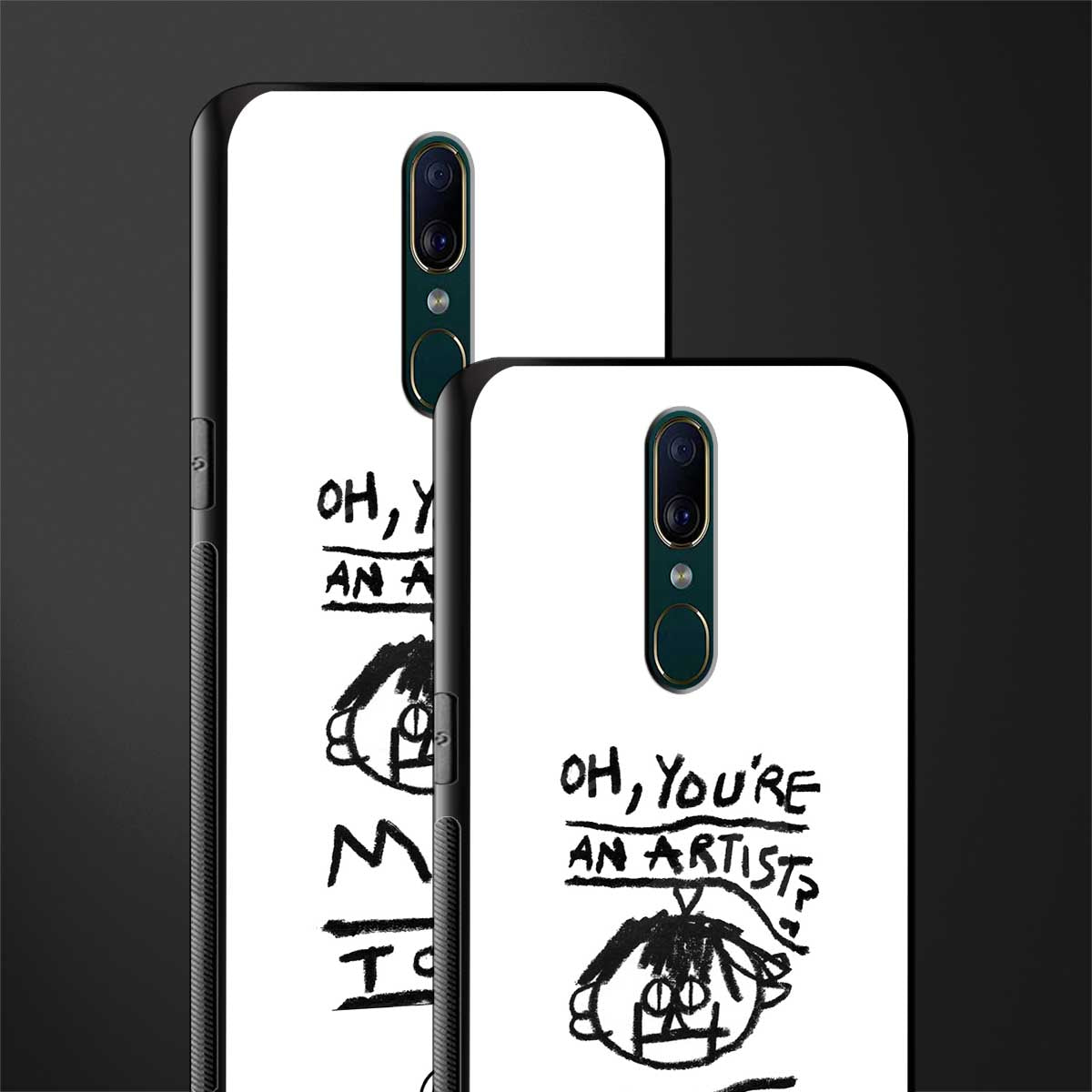 you're an artist glass case for oppo a9 image-2