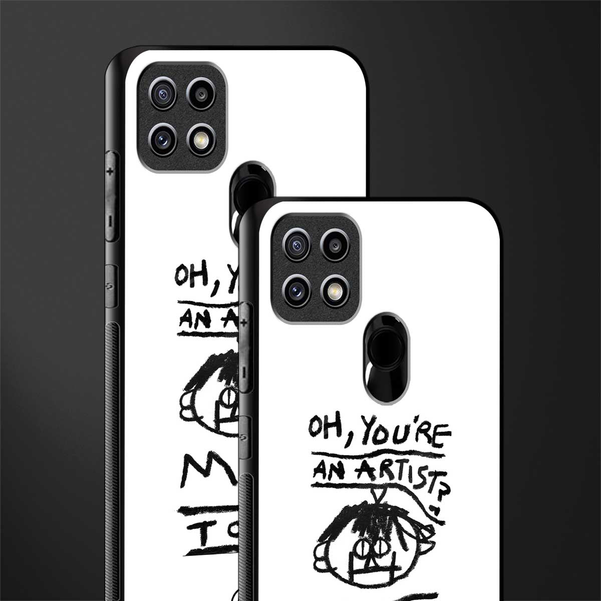 you're an artist glass case for oppo a15s image-2