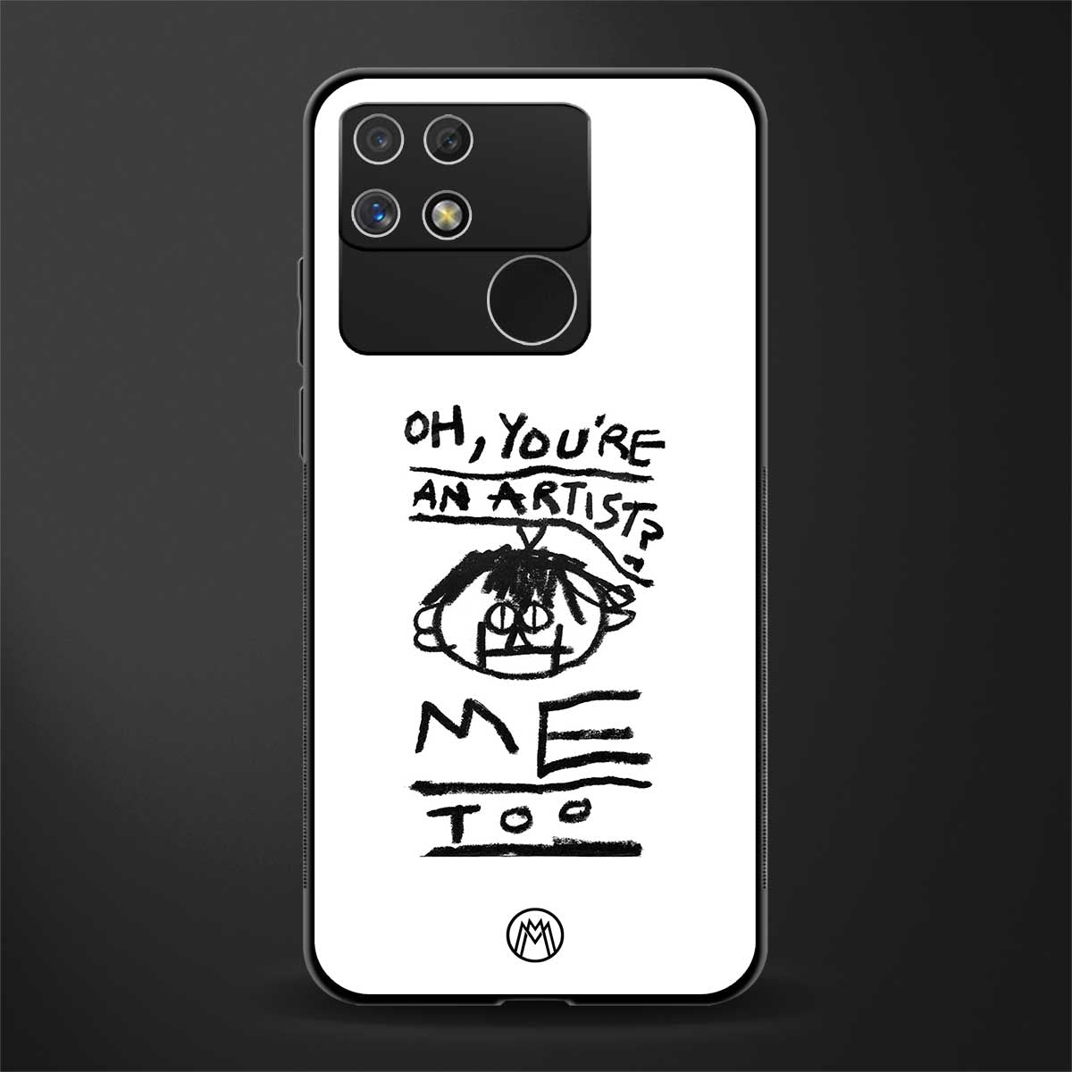 you're an artist back phone cover | glass case for realme narzo 50a