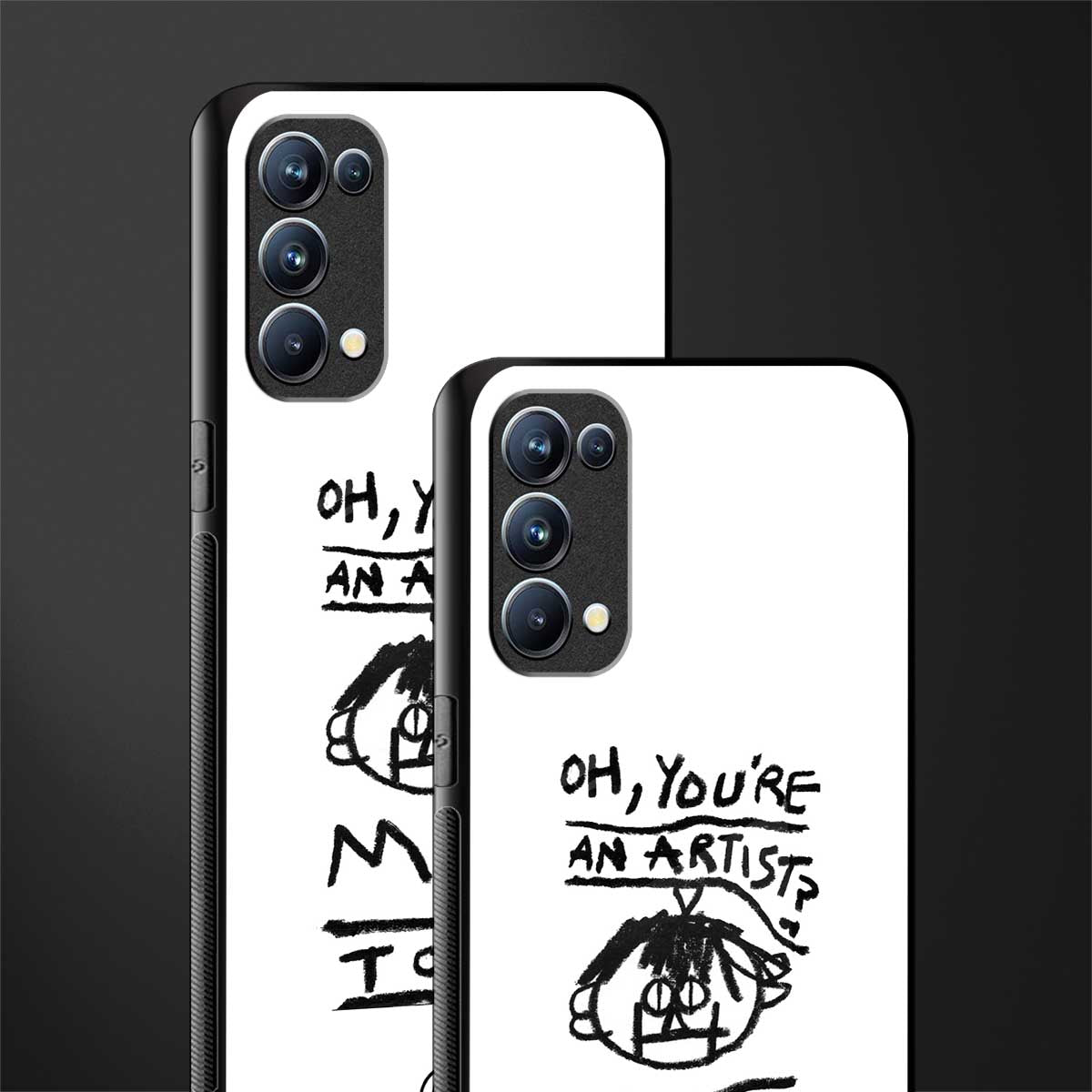 you're an artist back phone cover | glass case for oppo reno 5