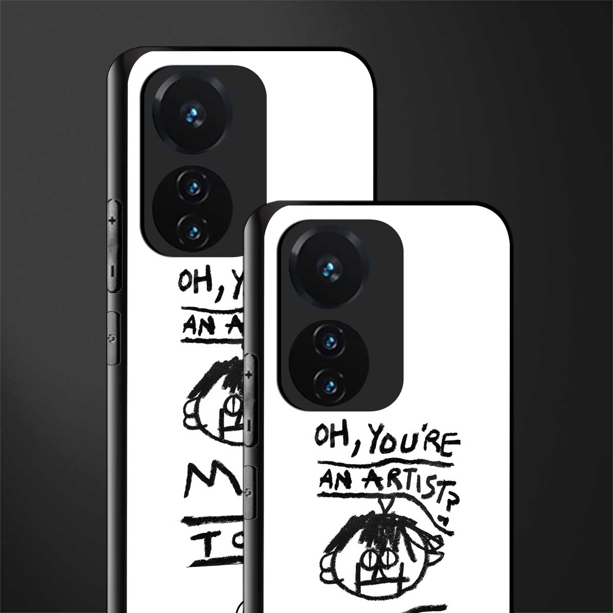you're an artist back phone cover | glass case for vivo t1 44w 4g