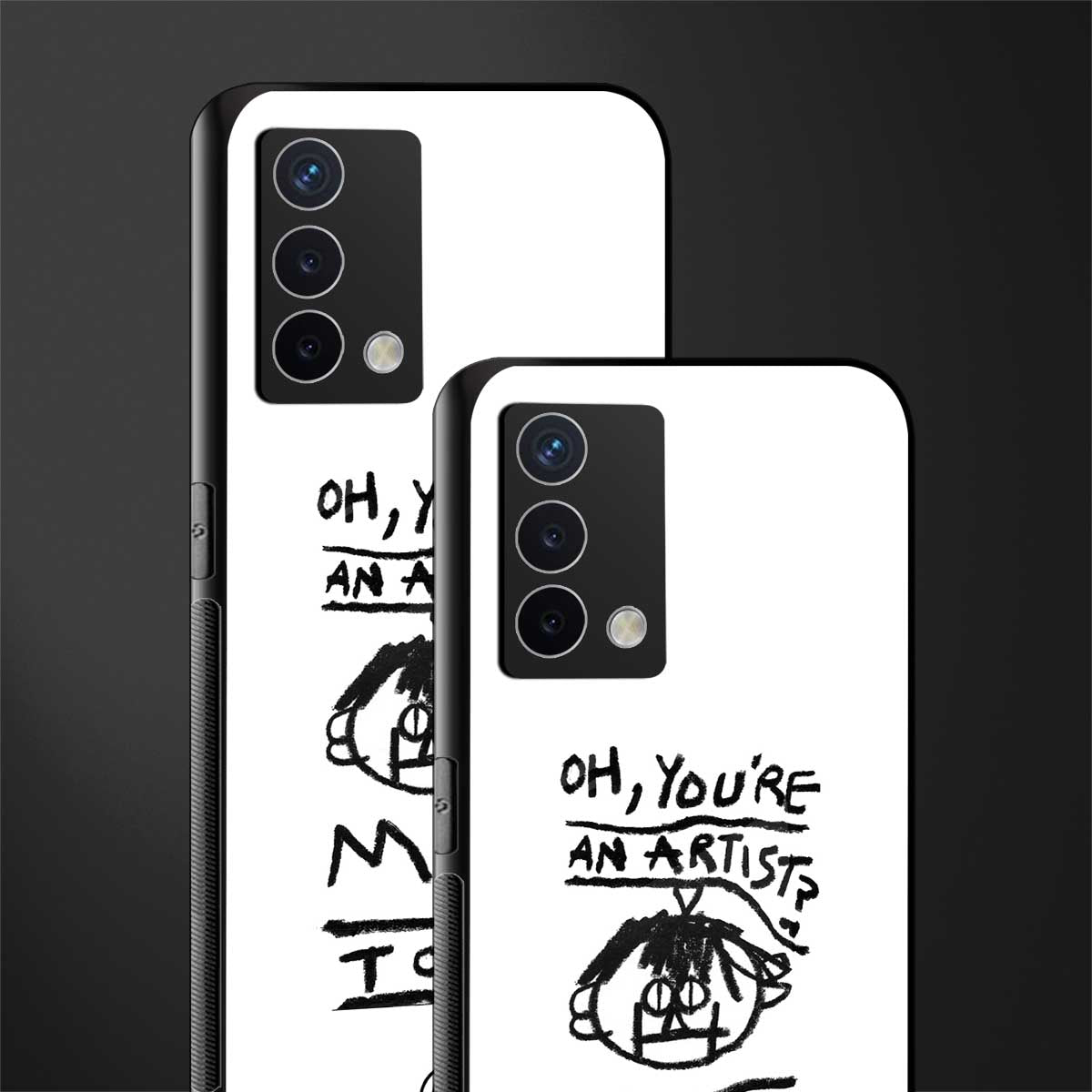 you're an artist back phone cover | glass case for oppo a74 4g