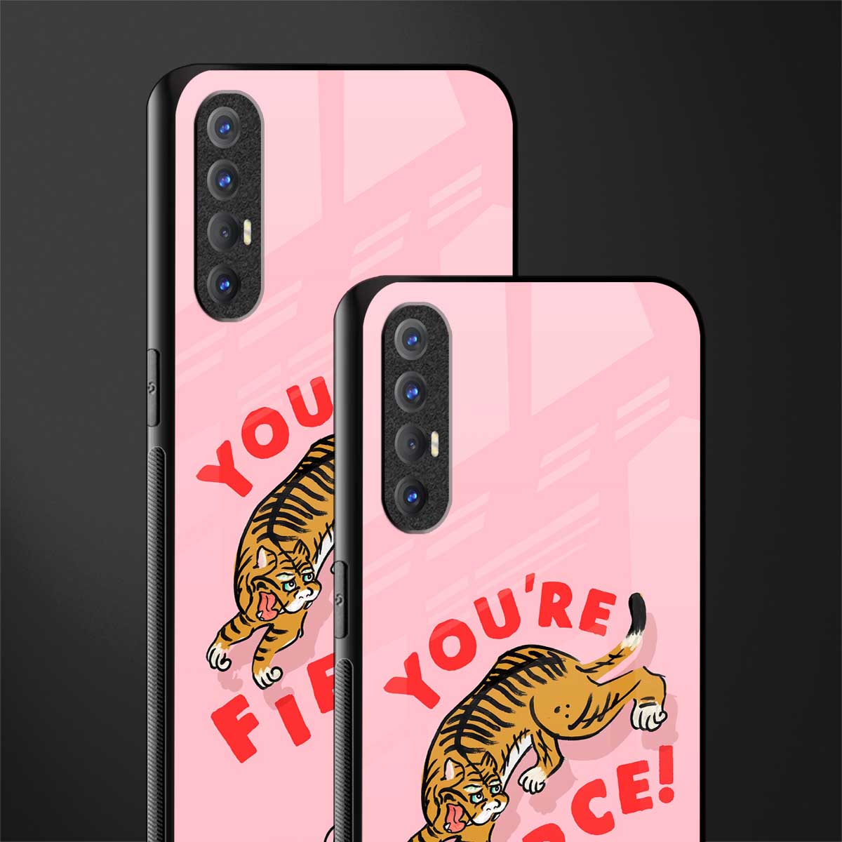 you're fierce glass case for oppo reno 3 pro image-2
