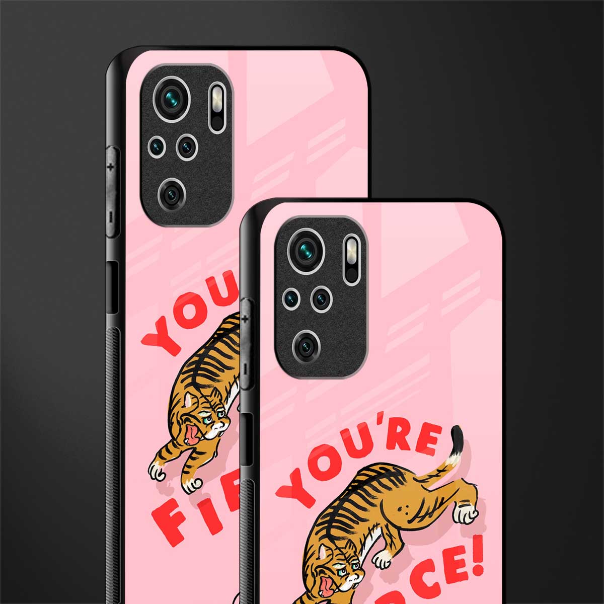 you're fierce glass case for redmi note 10 image-2