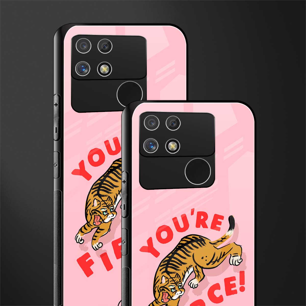 you're fierce back phone cover | glass case for realme narzo 50a