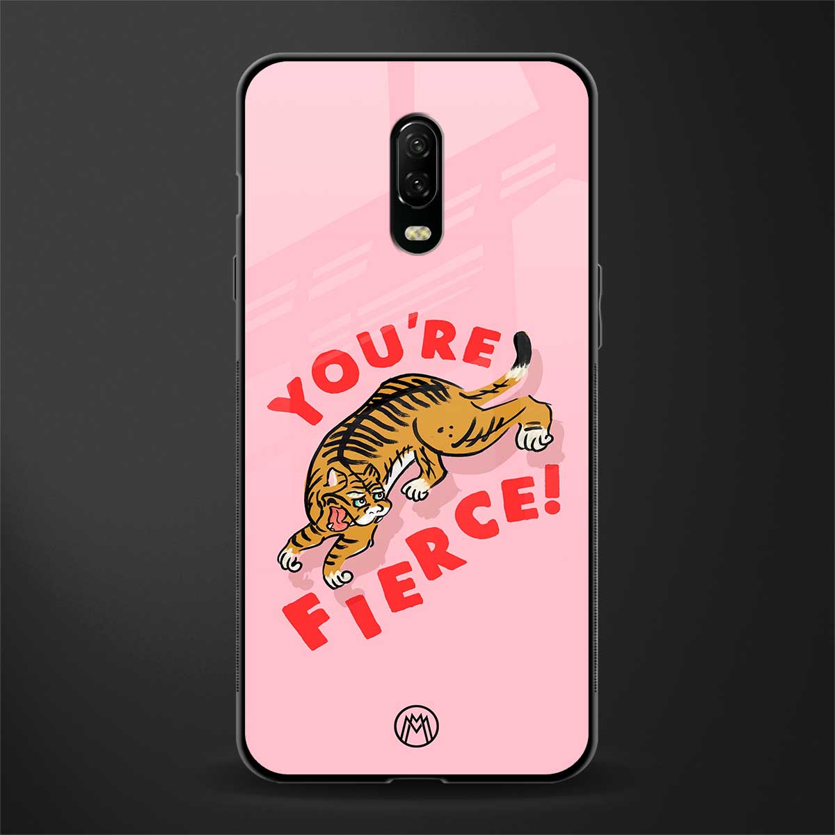 you're fierce glass case for oneplus 6t image