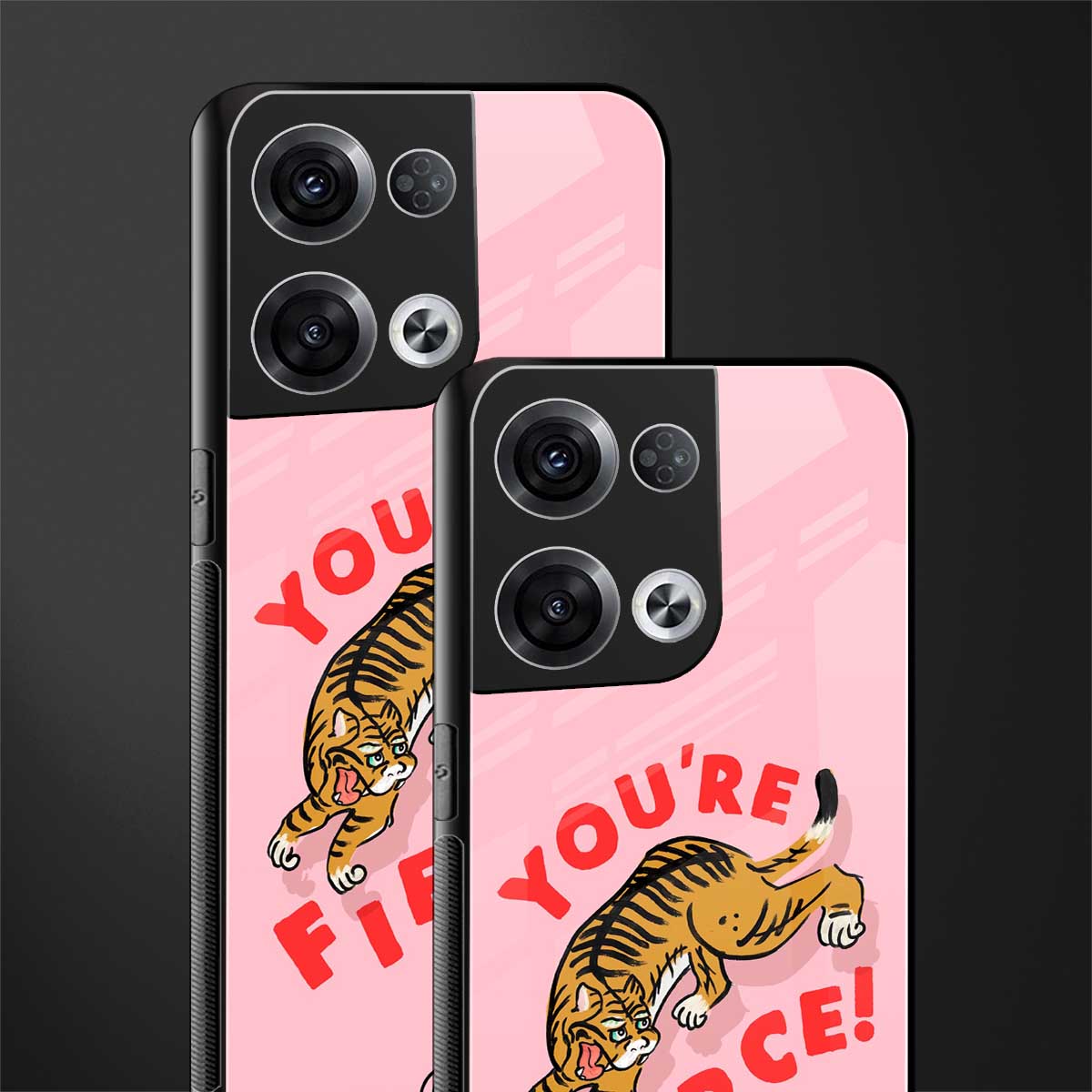 you're fierce back phone cover | glass case for oppo reno 8 pro