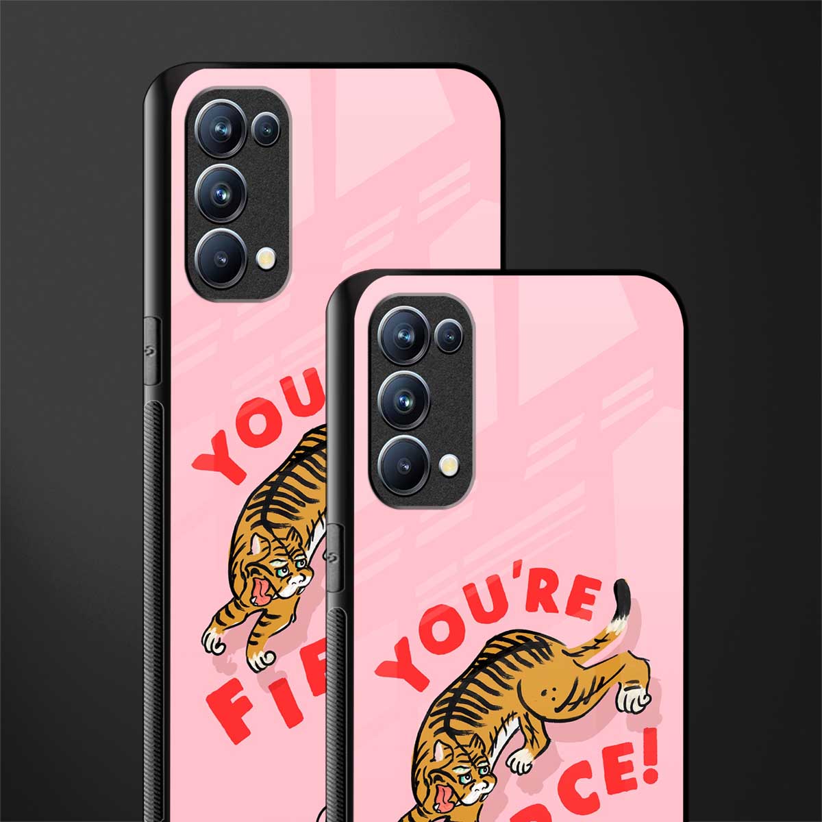 you're fierce back phone cover | glass case for oppo reno 5
